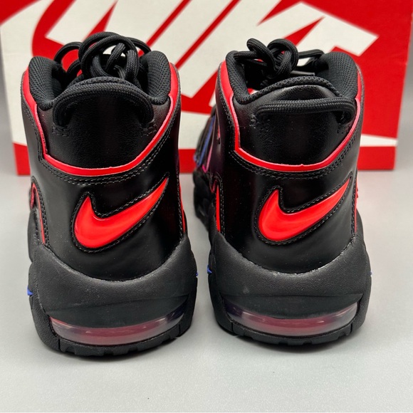 Nike Air More Uptempo Electric Black Red Men’s Shoes Retro New - Picture 8 of 14
